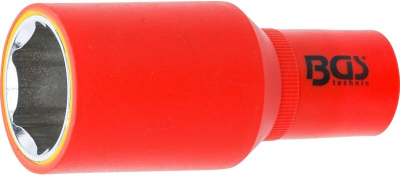 Bgs Technic - VDE-Steckschlüssel-Einsatz Sechskant Antrieb Innenvierkant 12,5 mm (1/2') sw 27 mm