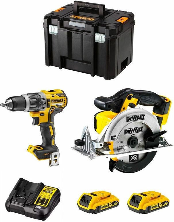 Dewalt - Kit DWK201 (DCD796 + DCS391 + 2 x 2,0 Ah + DCB107 + tstak vi)