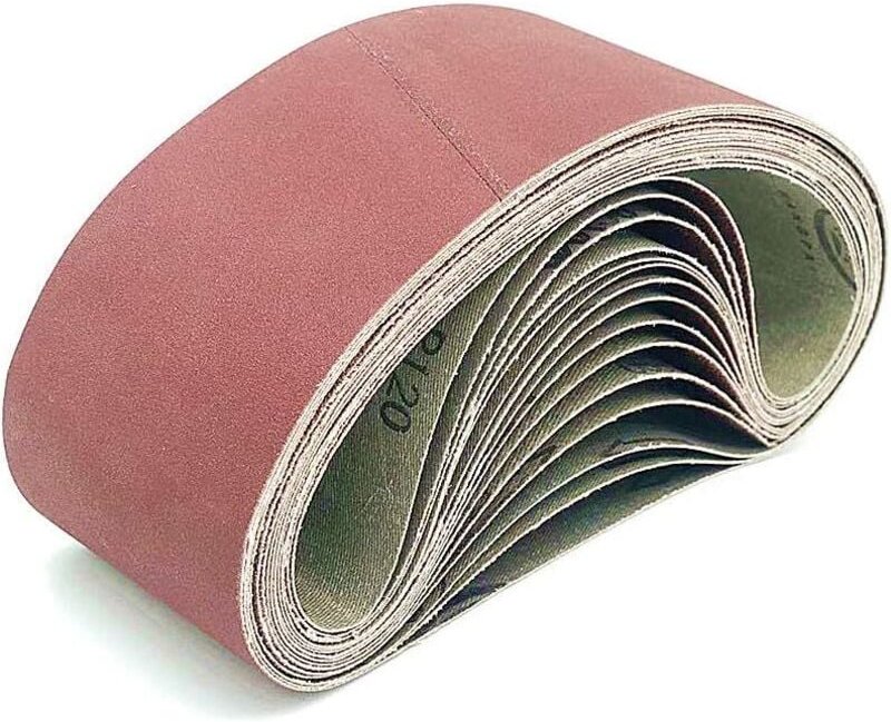 5 Schleifbänder, 100 x 610 mm, Polierschleifband aus Aluminiumoxid, Metall, Schleifbandsatz, für Bandschleifer