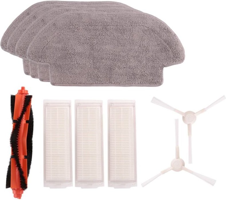 Für Mi Robot Vacuum Mop, Hauptseitenbürste + Hepa-Filter + OP-Tuch