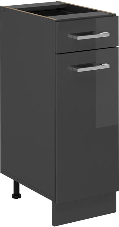 Vicco - Küchenunterschrank R-Line, Anthrazit Hochglanz, 30 cm ohne Arbeitsplatte