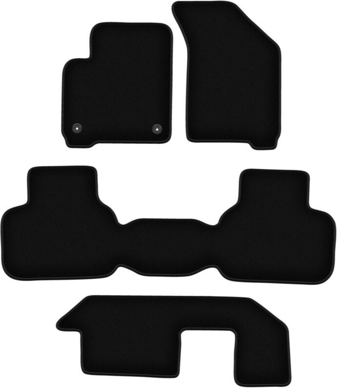BASIC schwarze Veloursmatten für: Dodge Journey JC49 7-Sitzer (2007-2016)