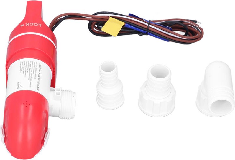 Zoternen - Niedrigprofil-Bilgenpumpe, 1100 GPH/4160 lph, elektrisch, automatisch, Edelstahl, dc 12 v, 360 ° drehbar, für...