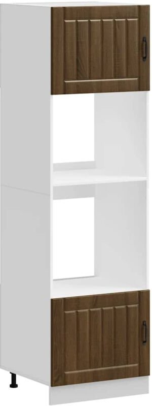 Herdumbauschränke 2Stk. Lucca Braun Eichen-Optik Holzwerkstoff Vidaxl