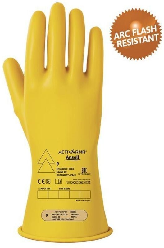 Elektrikerschutzhandschuh ActivArmr® RIG0011Y Gr.10 gelb