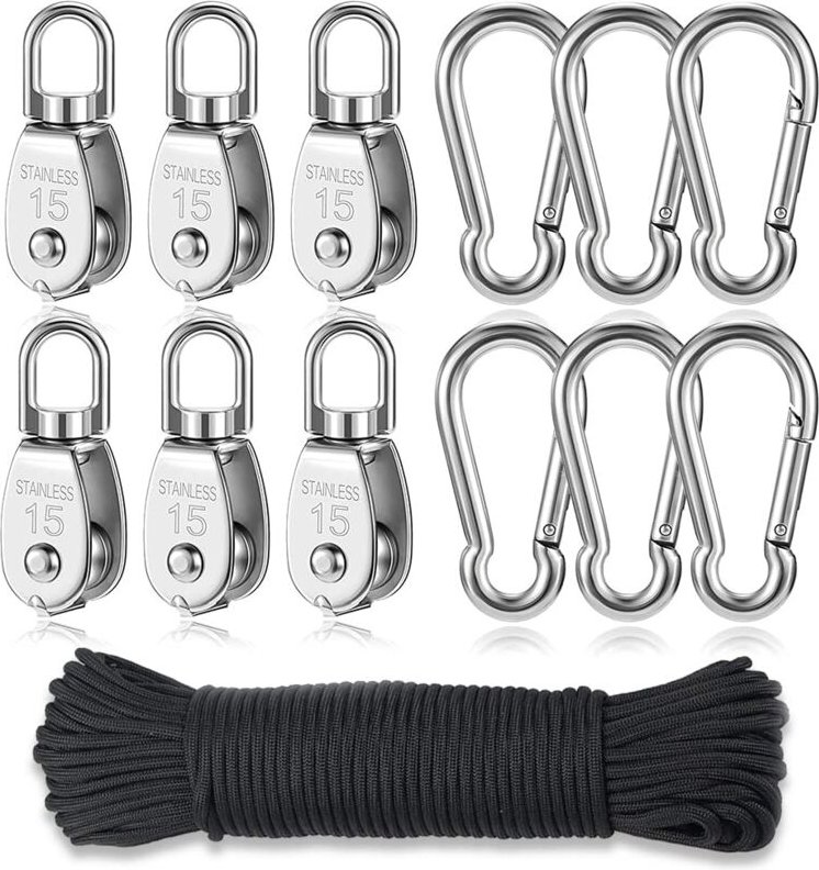 304 Edelstahlrolle, Seilheberolle, drehbarer Flaschenzugblock, Edelstahlrolle, Kabelhebeseil