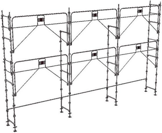 Gerüst 60m² - Struktur allein - Gelände Version - DUO60GC-S