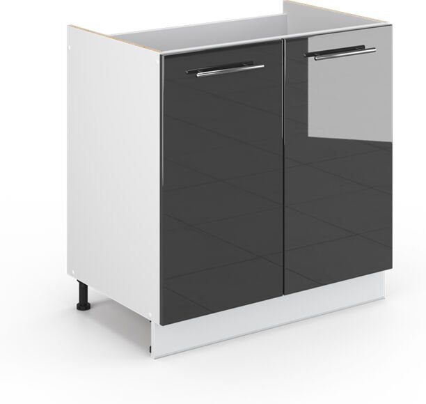 Thumbnail - Waschbeckenunterschrank Fame-Line, Anthrazit Hochglanz, 80 x 81.6 cm ohne Arbeitsplatte Vicco