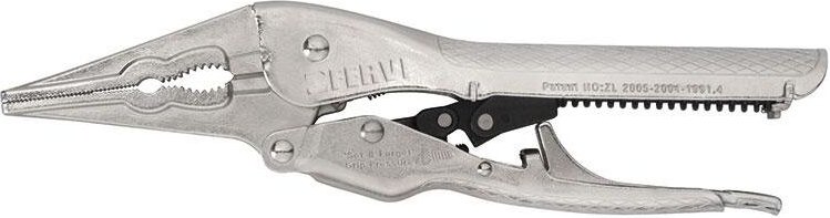 Selbstsichernde Druckgriffzange mit 275 mm langen Spitzen Fervi 0370/11