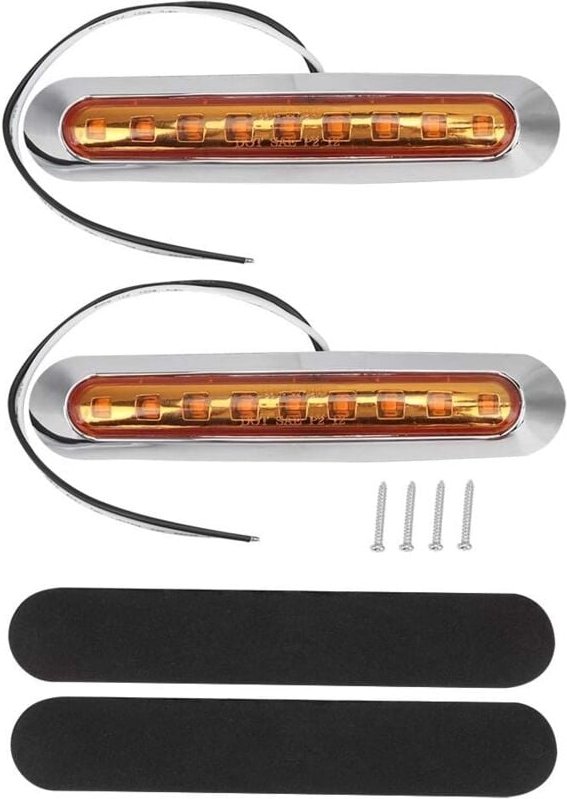 Thumbnail - Anhängerleuchten, 9 LED-Seitenblinker, Abbiegewarnleuchte für Anhänger, lkw (2 Stück)