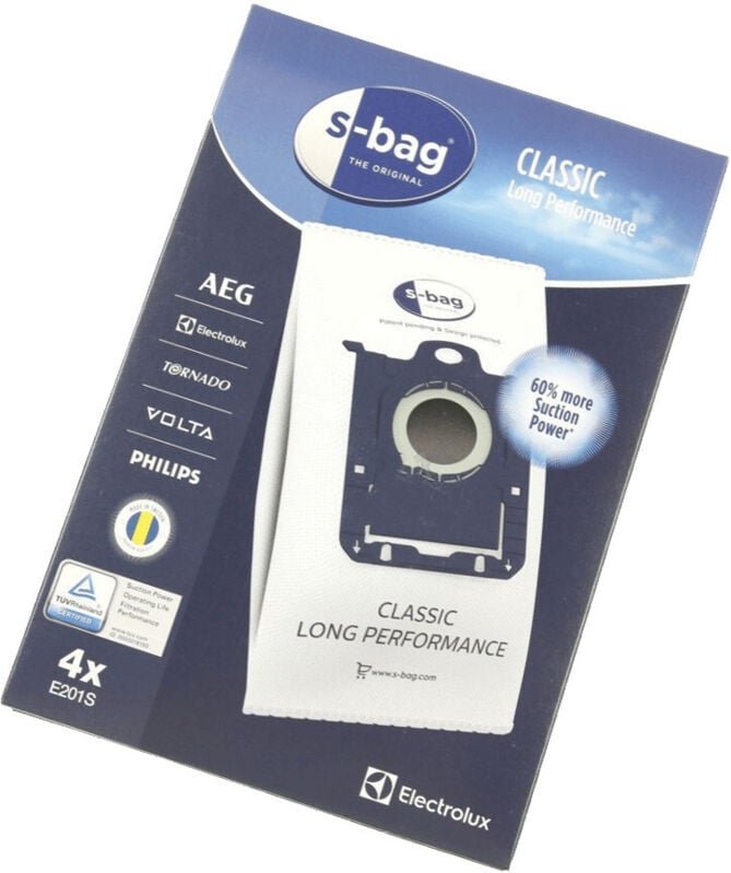Ersatzteil - 4er Pack Staubsaugerbeutel s-bag Ultra Long Performance ultraone - - electrolux Tornado aeg, essentiel b, v...