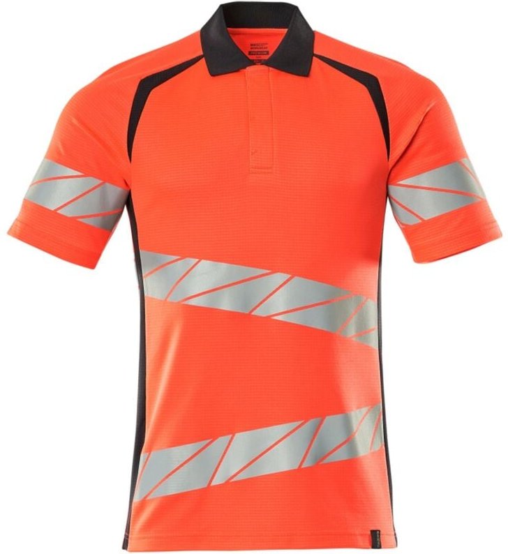 Mascot Polo-Shirt, moderne Passform Polo-shirt Gr. 2XLONE, Hi-vis rot/schwarzblau