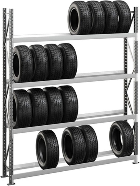 Große Reifenregale 4 Ebenen - Startmodul: 2500x2250x400mm - RAYOPN/4N/2240/D