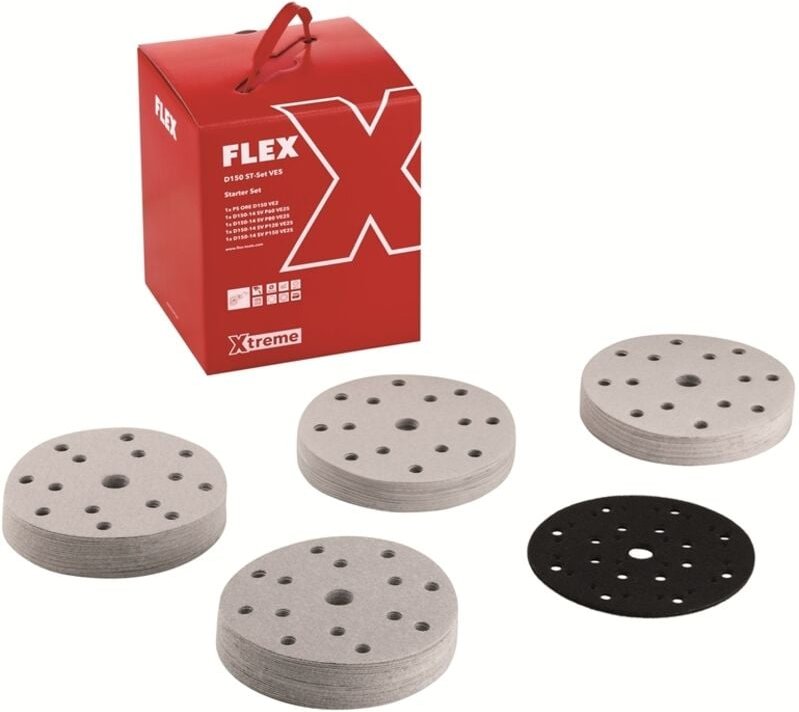Flex - Starterset Universal Schleifpapier Xtreme 150mm D150 ST-Set VE5 127tlg.