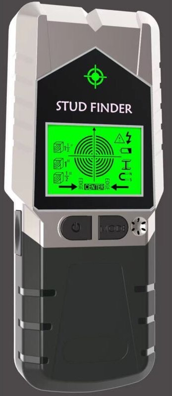 Jalleria - Bolzensucher-Wandscanner – 6-in-1-Bolzendetektor mit LCD-Display und Audioalarm, Drahtdetektor für die Wand f...