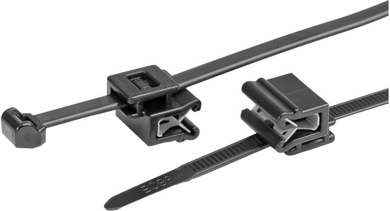 Hellermanntyton - 156-03219 T50ROSEC5A-PA66W-BK (100) Kabelbinder mit Clip 200 mm 4.6 mm Schwarz 100