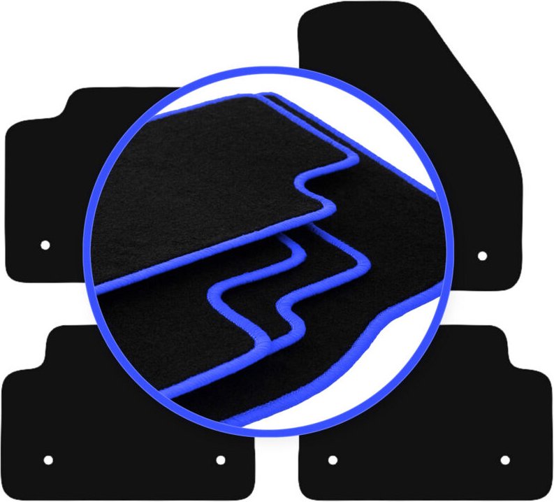 CARLUX-BLUE Autofußmatten für: Jaguar E-Peace SUV (2017-)