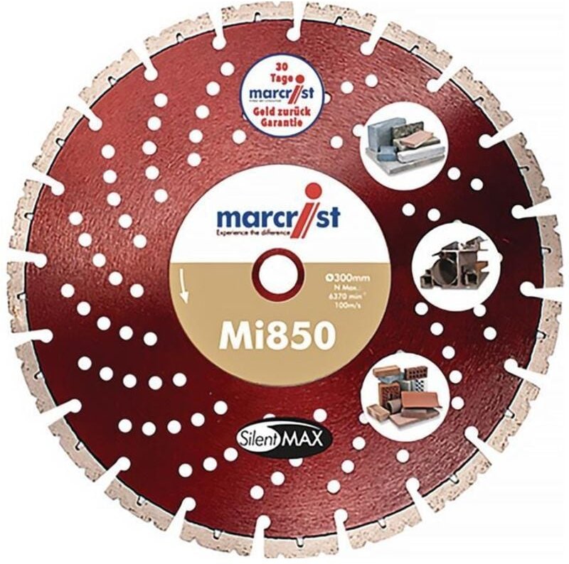 Marcrist - Diamanttrennscheibe MI850S D.300mm Bohr.25,4mm Seg.-H.10mm Seg.-S.3,2mm