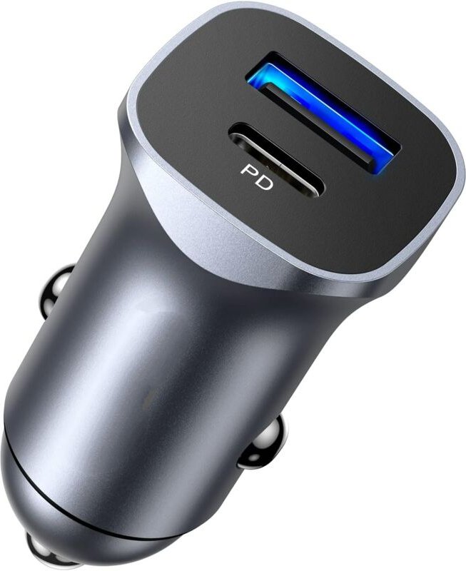 Zigarettenanzünder-Ladegerät, USB C PD QC 3.0, schnelles Autoladegerät, kompatibel mit iPhone 15 Plus Pro Max 14 13 Pro ...