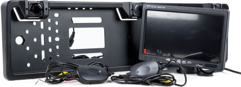 Rückfahrkamera mit Parksensoren und 7"-Display