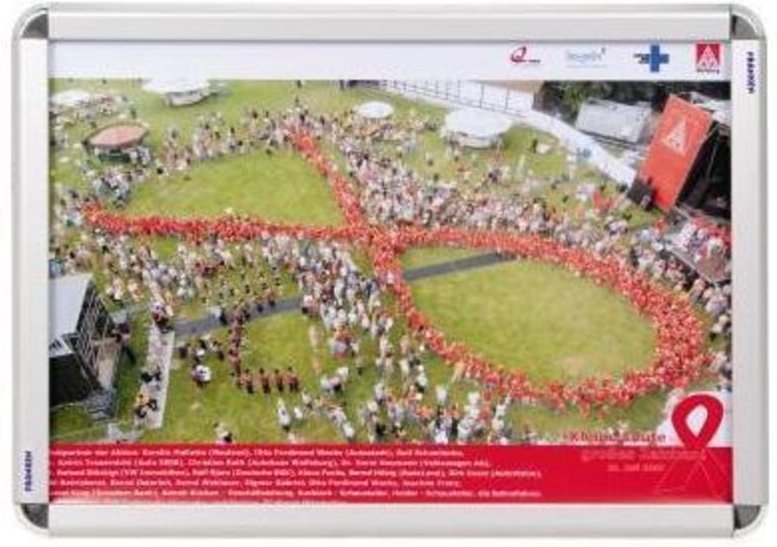 Bilderwechselrahmen 46,3 x 63,7 x 1,9 cm (b x h x t) din A2 Aluminium silber