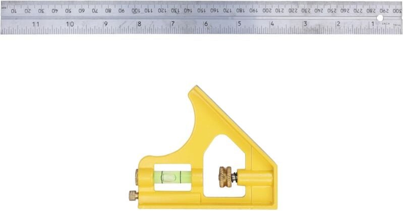 30 cm Druckguss-Kombinationswinkel – 360°-Kolben – Druckgusskörper – 3 bearbeitete Seiten – stärker und langlebiger – be...