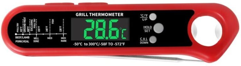 Küchenofen elektronisches Grillthermometer rot