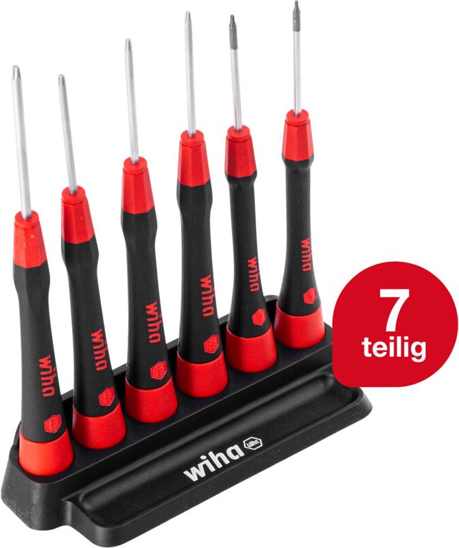 Feinschraubendreher Set PicoFinish® (42997) 7-tlg. Torx i Präzisionsschraubendreher mit Halter i Uhrmacherwerkzeug, Mini...