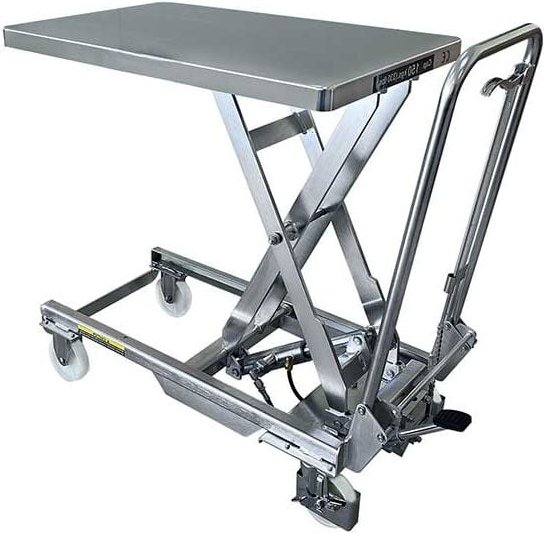 Matisère - Mechanischer Hubtisch Edelstahl - Tragfähigkeit 150kg - 855007645