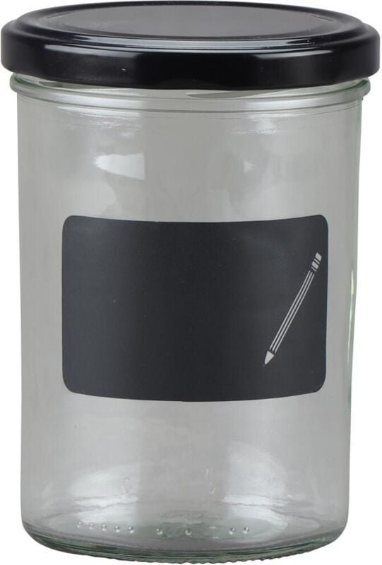 Siena Home - Sturz-Glas 'Cucinare' 440 ml mit Kreidefeld zum Beschriften