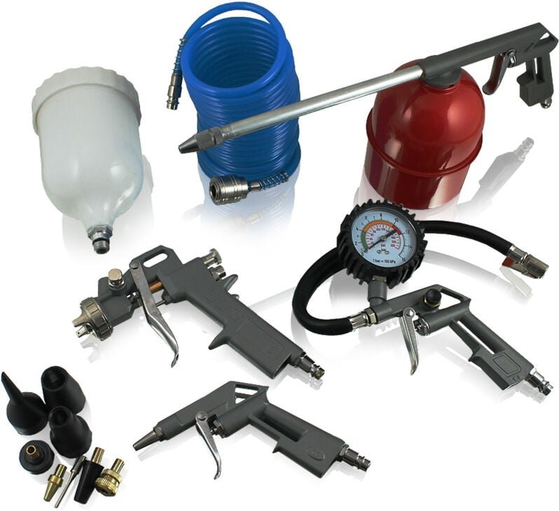 13 tlg Bituxx Druckluft Zubehör Set für Kompressor Sprühpistole Reifendruck