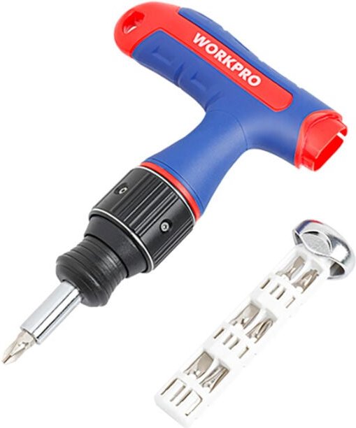 WP221072 - Professionelles 7-in-1 Magnetschraubendreher-Set mit T-Griff cr-v - Workpro