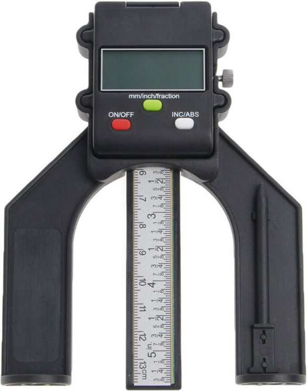 Jauge de Profondeur Numérique 0-80mm avec Pieds Autostables Magnétiques, Jauge de Hauteur Profondeur Numérique inc/abs, ...
