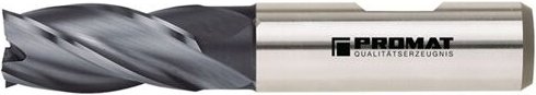 Schaftfräser DIN844 Typ n D.4mm HSS-Co8 TiCN 4 Schneiden kurz