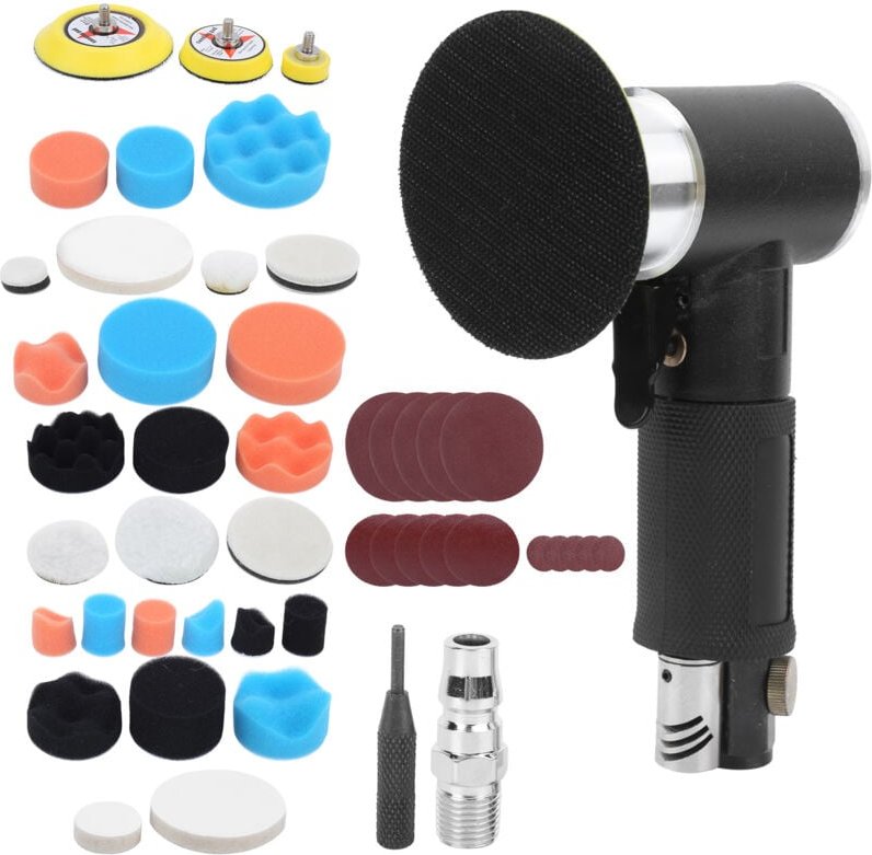 Ej.life - Einstellbarer Luftschleifer, Pneumatischer Schleifer, Exzentrisch, 3 Mm Gier, Starke Kraft 15000 U/min, für He...