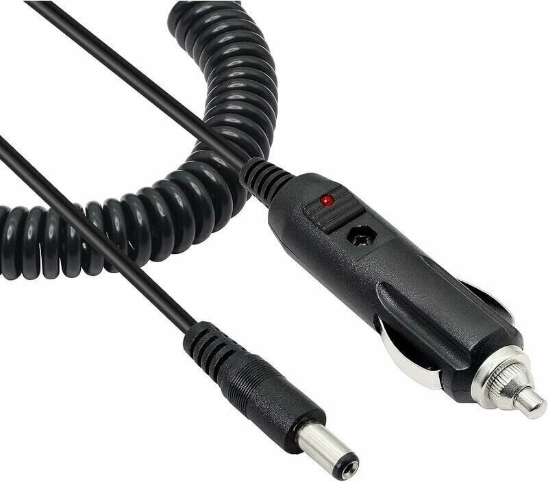 Thumbnail - 12 v 3 a Zigarettenanzünder-Adapterkabel dc 5,5 x 2,1 mm, für Auto-DVR, Auto-Rückansicht, CCTV-Monitore, Schwarz - Labla...
