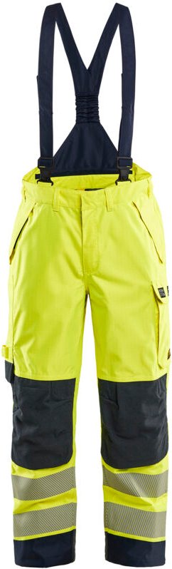 Multinorm-Arbeits-Hardshell-Hose 1881 - Neon Gelb / Marine XS