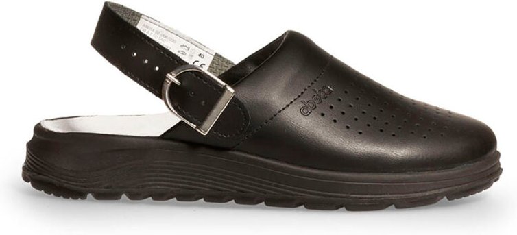 Berufsschuhe Clog 87030 Active Abeba schwarz perforiert mit Schnalle Gr. 48