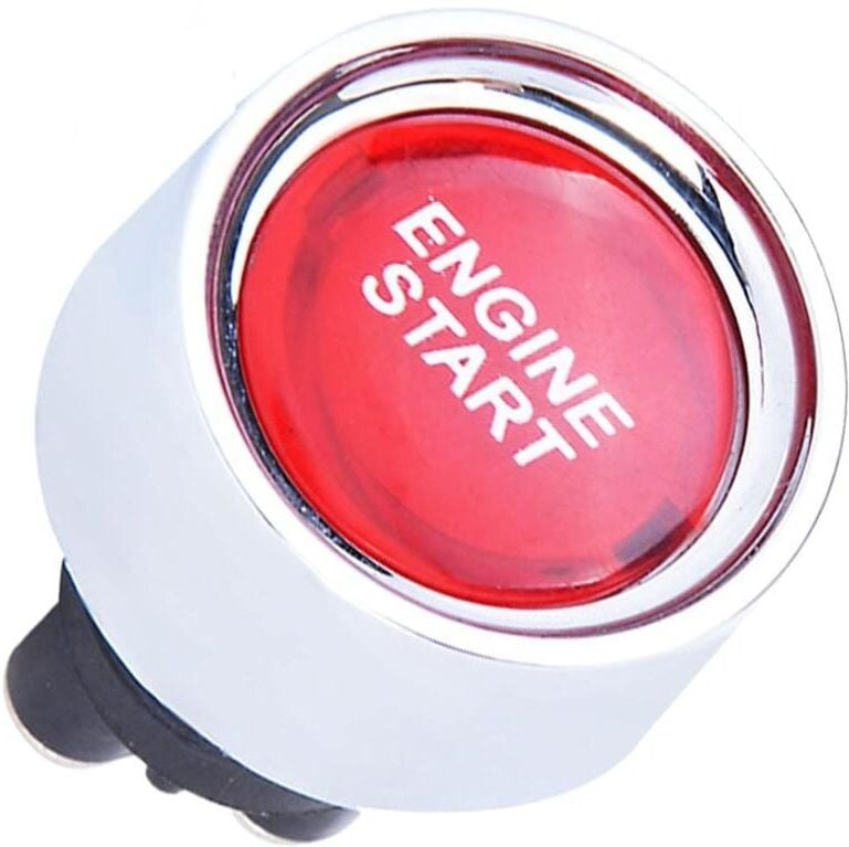 Motorstartknopfschalter, multifunktionaler Druckknopf dc 12 v 50 a Zündstarter für Auto(rot)