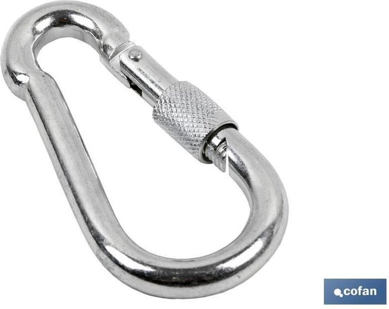 Karabiner mit Versicherung M-13x160