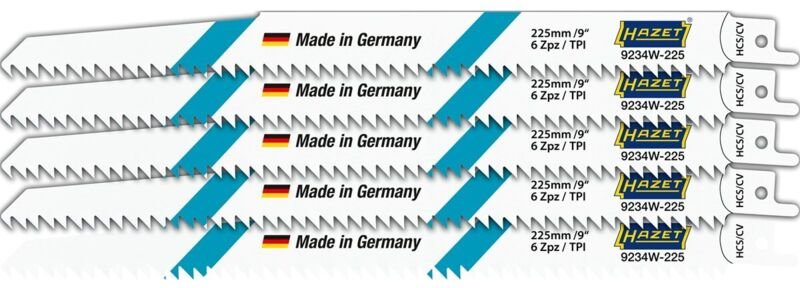 Hazet 9234W-225/5 Säbelsägeblätter-Satz, Holz