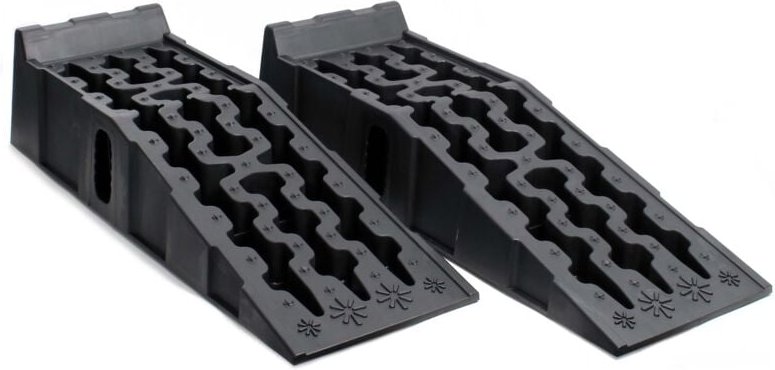 Thumbnail - Wiltec - Auffahrrampe für Pkw 2er Set bis 5 t Traglast, robuste Autorampen aus pp, Unterlegkeile 90,5 x 30 x 21,5 cm, Au...