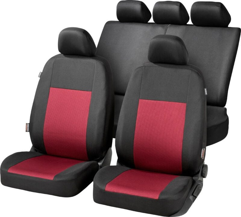 Autositzbezug-Set Belmont schwarz-rot - Carcomfort