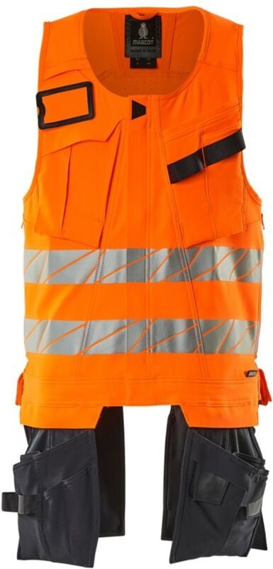 Werkzeugweste, ultimate stretch Werkzeugweste Gr. l, hi-vis orange/schwarzblau - Mascot