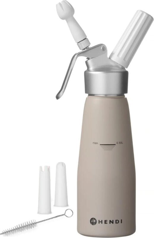 Sahnespender, 0,5L, Taupe, ⌀80x(H)260mm - Hendi