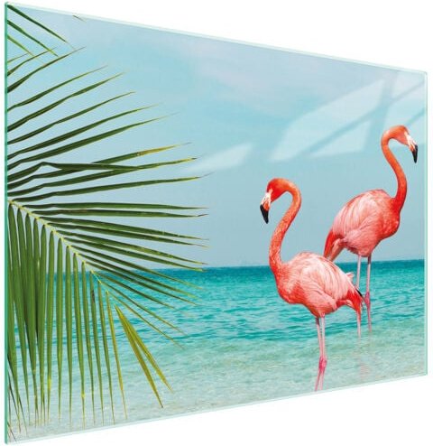 Glasschneidebrett 30x22 Flamingo
