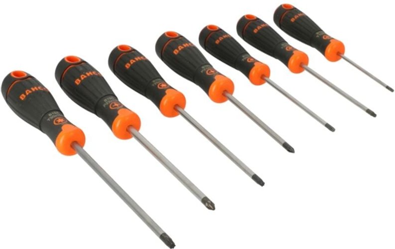 BahcoFIT Satz Schraubendreher für Pozidriv- und TORX-Schrauben mit Gummigriff - 7-tlg.