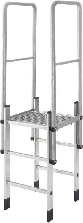 Hailo Überstiege 1200mm Tiefe aus Stahl feuerverzinkt für Stahlleitern