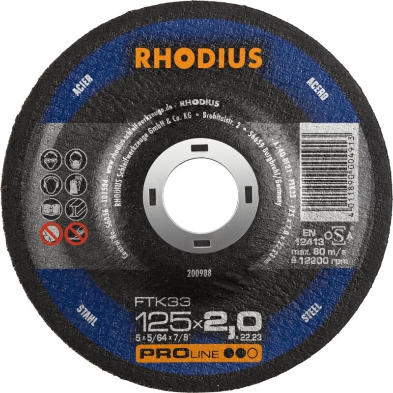 Thumbnail - FTK33, 25 Stück, 115 x 3,0 mm, Trennscheibe - Rhodius