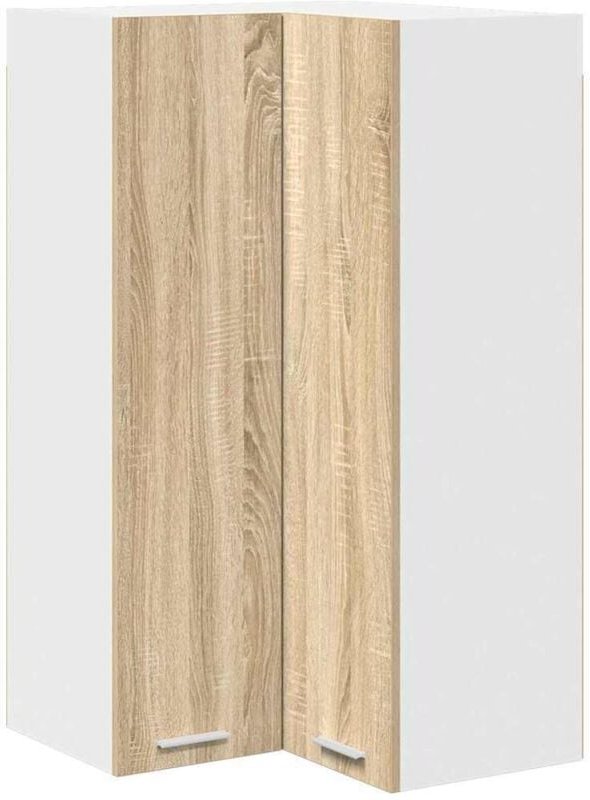 Hängeschrank Riga Sonoma-Eiche und Weiß 57 x 57 x 100 cm vidaXL